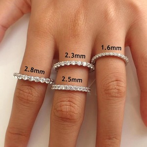 White Round Shape Moissanite Diamond Engagement <b>Ring</b> 925 Sterling Silver Round Brilliant cut Customized <b>Ring</b> Gift For Her - Product Image 4