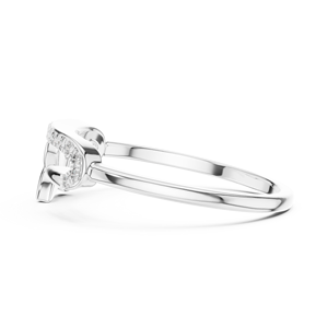 Ensemble de bagues pour femme en diamant de laboratoire abordable, or blanc 18 carats plaqué rhodium, taille brillant, pour fiançailles, mariage, cadeau, glamour - Product Image 3