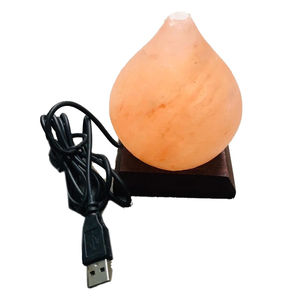 Lámpara de Sal del Himalaya Tallada a Mano con Base de Madera, Precio Bajo, Alta Calidad, Decoración Feng Shui para el Hogar, Alimentación por USB - Product Image 2