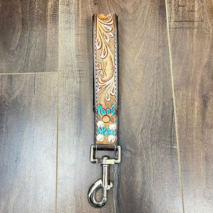 Exclusive Designer Hand Tooled Leather Pet Lead Handle Personalized Traffic Lead Pet Supplies Accessories Dog Leash for Training - Product Image 3