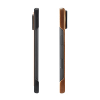 Étui de luxe en cuir italien huilé et ciré sur mesure pour iPhone DUO, pliable, avec marquage à chaud, support magnétique, housse de protection fine