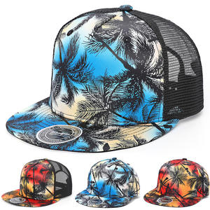 Wholesale Custom 6 Panel <b>Flat</b> Brim Floral Digital Sublimation Printed Sports <b>Caps</b> Sublimation Snapback <b>Caps</b> Hats - Product Image 6