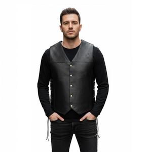 Nouvelle Tendance 2026 – Gilet de Moto en Cuir Véritable pour Homme, Coupe-Vent, Grande Taille, Gilet de Course de Sécurité, Imperméable et Respirant, Personnalisable - Product Image 1