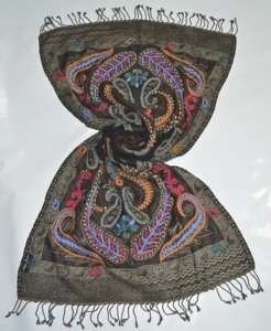 Elegant Women's Winter Scarf Shawl <b>Wool</b> Paisley Jacquard Embroidery Printed Design Full Warm Wear Organic Traditional Shawls - Product Image 6