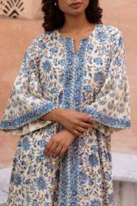 Floral Printed Eco-Friendly Maxi <b>Dress</b> Women <b>Loose</b> Fit O-Neck Boho Style Cotton Long Sleeve Tassel <b>Summer</b> Casual - Product Image 5