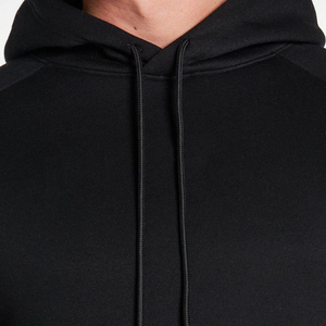Wholesale High Quality Regular Fit Fleece Hip Hop Gym Hoodies <b>Men</b> Customized Drawstrings Soft Quick <b>Black</b> 100% Cotton Silk - Product Image 4