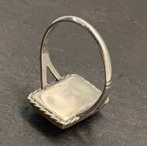 Anillo vintage de plata de ley con piedra natural, hecho a mano, joyería con gemas, elegante anillo de moda, regalo para mujer - Product Image 2