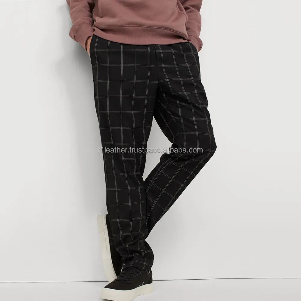 High elastic Golf pant mens Slim fit fashion drawstring casual pants Drop shipping Nylon spandex outdoor pants for men