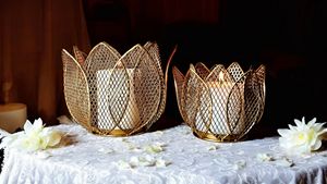 Mesh Candle holder, Candle Pillar Holder, Votive Holder, Decorative Candle Holder, Candle holder for Gifting, Candle <b>Stand</b> - Product Image 3