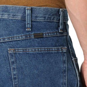 Jeans Ajustados Personalizados al por Mayor para Hombre, con Logotipo Frontal, Lavado Medio, 100% Algodón, Secado Rápido, Pantalones Casuales de Mezclilla - Product Image 6