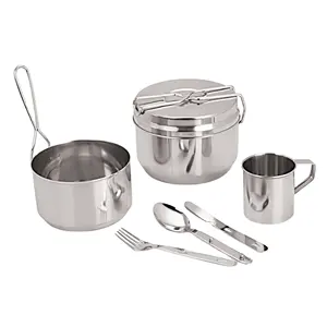 Food Carrier Stainless Steel Camping Tiffin Container Set For Travel Hiking Available At Lowest Price In India