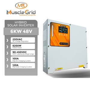 Onduleur solaire hybride monophasé DC/AC (raccordé au réseau + hors réseau) - Sortie 4KW, puissance maximale 12KW, entrée 48V/24V - Product Image 4