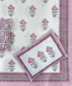 Cotton Block Printed Indian Floral Bedspread Jaipuri Print Bed <b>Sheet</b> <b>King</b> <b>Size</b> Hand Block Print Bedsheet Bulk Order Supplier - Product Image 5