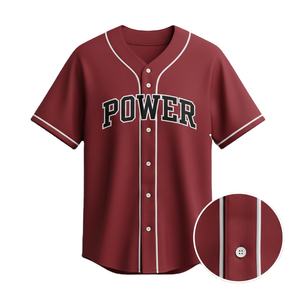 Maillot de baseball pour hommes en gros OEM, uniforme d'équipe personnalisé, vêtements de sport respirants à séchage rapide, couture de haute qualité - Product Image 5