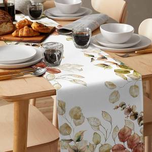 European Style Cotton Table <b>Runner</b> | Embroidered Floral Design | Custom Printed | Woven Fabric - Product Image 2