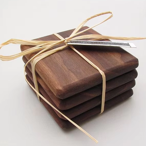 Fabricante de posavasos de madera natural sin terminar, piezas de madera para posavasos, círculos artesanales, Navidad - Product Image 1