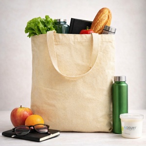 Cotton Tote <b>Bag</b> Reusable Shopping Sack with <b>Long</b> Handles Custom Logo Printed Sustainable Carry <b>Bag</b> for Daily Use Grocery - Product Image 2