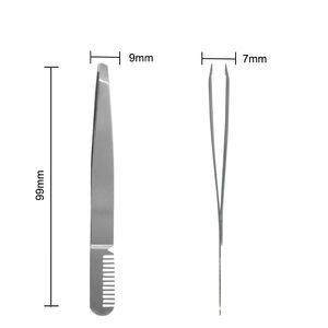 MAHFOOZ INSTRUMENTS Pince à épiler biseautée en acier inoxydable avec impression colorée pour l'épilation et les cils - Product Image 6