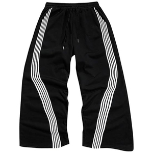 Unisex Baggy <b>Pants</b> Loose Fit Streetwear Wide Leg Sweatpants Custom Printing Embroidery OEM Supplier - Product Image 1
