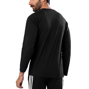 Nueva Camiseta al por Mayor con Logotipo Personalizado, Cuello Redondo, Manga Larga, 385 GSM, 100% Algodón, Lisa, para Hombre - Product Image 3