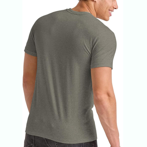T-shirts pour hommes à coupe classique, respirants, séchage rapide, de haute qualité, couleur unie, faible MOQ, nouvelle mode, légers, prix de gros, les plus vendus - Product Image 3
