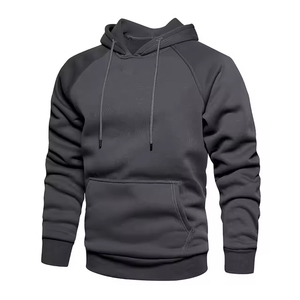 Sweat-shirts en coton French Terry mélangé pour homme, style cordon de serrage personnalisé, sweat-shirts à capuche épais pour homme avec impression en relief. - Product Image 4