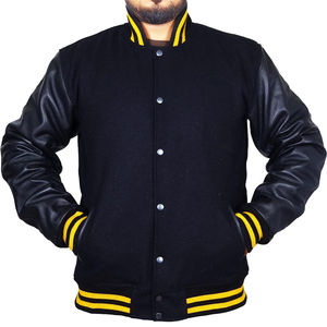 Men's Custom Logo Varsity <b>Jacket</b> High Street <b>Canvas</b> Stand Streetwear Coat Embroidery Patches OEM Service Custom Design Letterman - Product Image 3