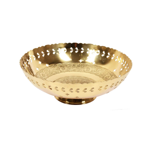 Bol de service artisanal en laiton, durable et léger, pour la maison et la cuisine, lot de 1 - Product Image 1