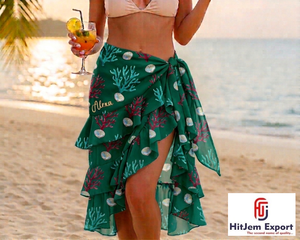 Pareo Hawaiano Polinesio Personalizado de Moda, Envoltura de Playa, Ropa Tropical para Resort, Exportador Global OEM ODM - Product Image 2
