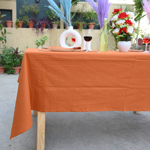100% Cotton High Quality Bright White Rectangular <b>Table</b> Cloth <b>Wedding</b> Outdoor Party <b>Decoration</b> <b>Top</b> Selling Solid Color Products - Product Image 1