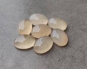 แคลไซต์สีส้มทรงรีธรรมชาติ พลอยหลวมสำหรับทำเครื่องประดับ วัสดุงานฝีมือ พลอยสะสม - Product Image 3