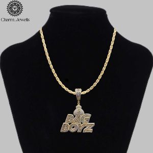 Charm Jewells Colgante Hip Hop Bag Boyz de Plata 925 Bañado en Oro 22K con Moissanita Micro Pavé Certificado IGI Unisex para Hombre - Product Image 1