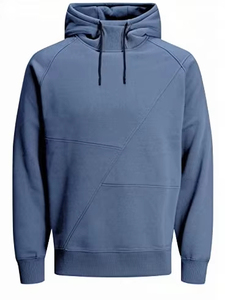<b>Men's</b> Solid Hooded Sweatshirt Cotton French Terry Raglan Sleeve Regular Fit Casual Streetwear Autumn <b>Pullover</b> - Product Image 4