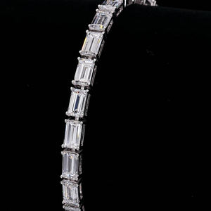 AMBER JEWELS T-570 สร้อยข้อมือเทนนิสเพชรทรงเรเดียนท์คัท ชุบทอง 14K สำหรับทุกเพศ สไตล์ฮิปฮอป ลายเรขาคณิต เหมาะสำหรับใส่ทุกวัน IGI - Product Image 2
