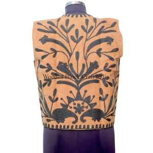 Chaleco Elegante de Algodón Bordado para Mujer, Chaqueta sin Mangas Corta para Invierno y Otoño, Hecha a Mano para Eventos y Fiestas - Product Image 3