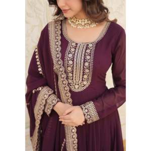 Vestido de Gala con Lentejuelas Bordadas y Dupatta para Baile de Graduación - Product Image 1
