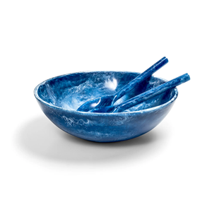 Bol à salade écologique léger sans BPA ni plomb, design classique, poli, fait main, bords en résine transparente, passe au lave-vaisselle - Product Image 4