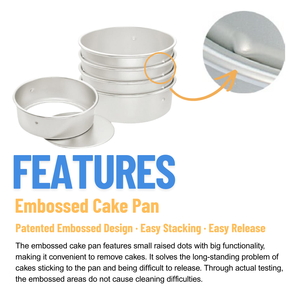 Moule à gâteau en alliage d'aluminium gaufré ATLAS STAR de 6 pouces, fond amovible, couleur argent, non toxique, sain, compatible four, en stock - Product Image 5