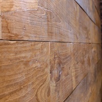 Panneau mural géométrique moderne en bois massif brun foncé, revêtement décoratif, texture ondulée naturelle, insonorisant, appartement, hôtel, villa