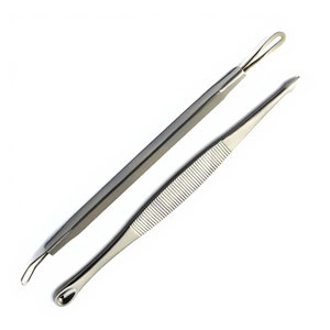 Lot de 2 extracteurs professionnels de comédons, outils d'extraction des points noirs, de l'acné, des boutons et des imperfections des pores, en acier inoxydable pour le soin du visage - Product Image 3