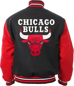 <b>Men</b>’s Chicago Vintage <b>Baseball</b> Bomber Leather <b>Jacket</b> - Ultra Game Letterman <b>Baseball</b> Varsity - Product Image 3