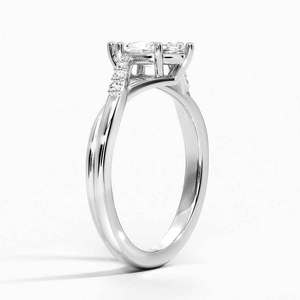 Bague BOJ 039 en argent 925, taille marquise, avec halo de diamants, 2 carats, couleur D, VVS1, Moissanite certifiée GRA, à prix réduit - Product Image 2