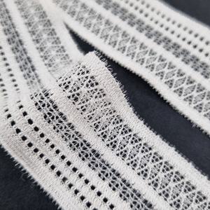 Tissu en dentelle extensible à œillets rayés, 3 cm de large, léger, élastique, pour lingerie, sous-vêtements, vêtements, usage décoratif - Product Image 1