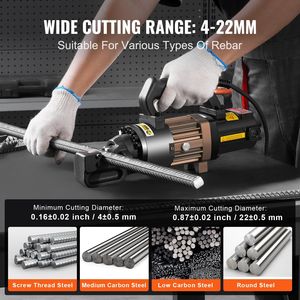 Coupe-ferraille hydraulique électrique haute puissance 1500W, outil portable pour couper jusqu'à 7/8 pouces # 7 barres d'armature de 4-22 mm en 2,5 secondes - Product Image 4