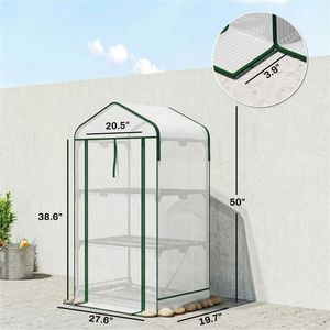 Mini serre blanche pour plantes, support pour jardin, pour la culture de légumes et de fleurs - Product Image 6
