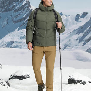 Veste matelassée longue à capuche pour homme, coupe-vent, respirante, légère, doublure lisse, marque privée professionnelle - Product Image 6