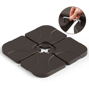 Base per Ombrellone da Patio da 20 Pollici, Piastra Riempibile con Acqua o Sabbia, Arredamento Moderno da Esterno - Product Image 4