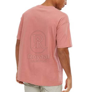 T-shirt décontracté surdimensionné personnalisé, 100% coton, coupe ample, imprimé, pour homme - Product Image 2