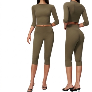 Women's Slim Yoga Dress, Stretchy <b>Tight</b> Fitness Active wear, Quick Dry Outdoor Running Sports Casual Yoga Clothing - Product Image 4