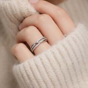 Zarkan 925 Hallmark Diamond Pure Silver <b>Adjustable</b> <b>Ring</b> - Product Image 1